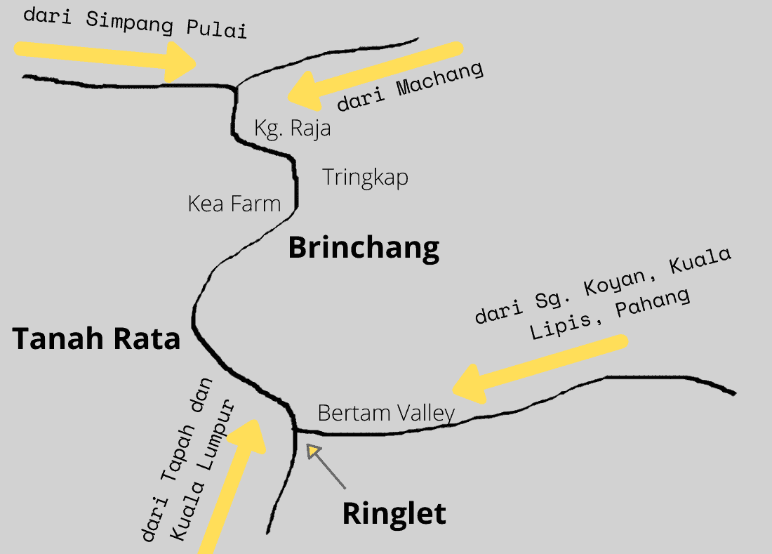 Map Cameron Highlands 